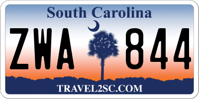 SC license plate ZWA844