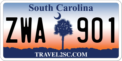 SC license plate ZWA901