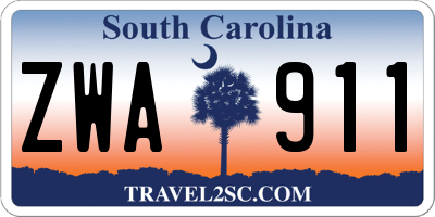 SC license plate ZWA911