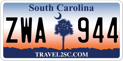 SC license plate ZWA944