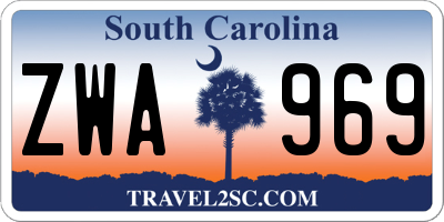 SC license plate ZWA969