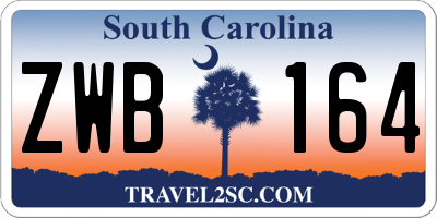 SC license plate ZWB164