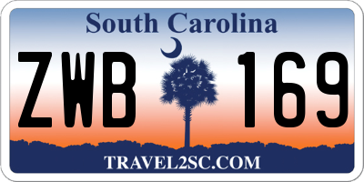 SC license plate ZWB169