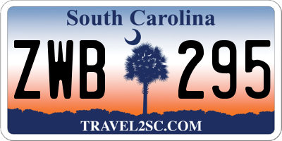 SC license plate ZWB295