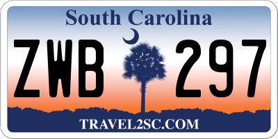 SC license plate ZWB297