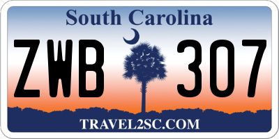 SC license plate ZWB307