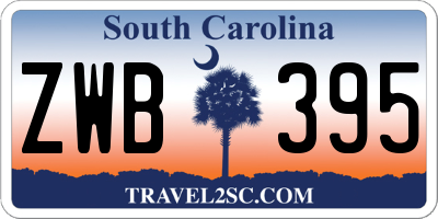 SC license plate ZWB395
