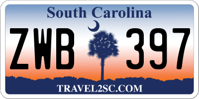 SC license plate ZWB397