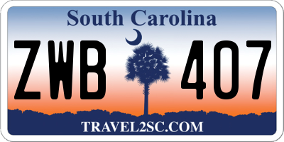 SC license plate ZWB407