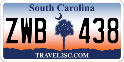 SC license plate ZWB438