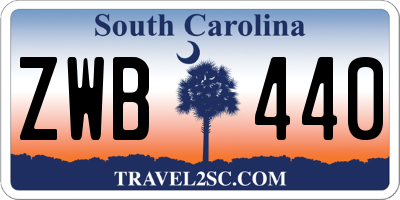 SC license plate ZWB440