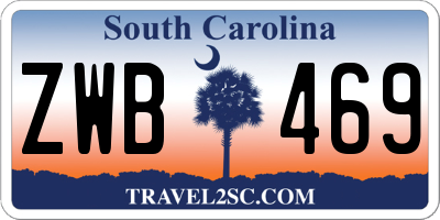 SC license plate ZWB469
