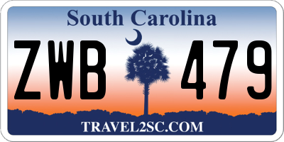 SC license plate ZWB479
