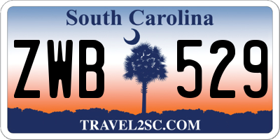 SC license plate ZWB529