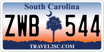 SC license plate ZWB544