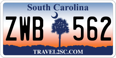 SC license plate ZWB562