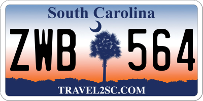 SC license plate ZWB564