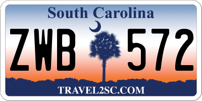 SC license plate ZWB572