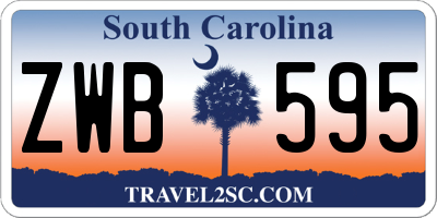 SC license plate ZWB595