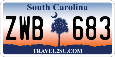 SC license plate ZWB683
