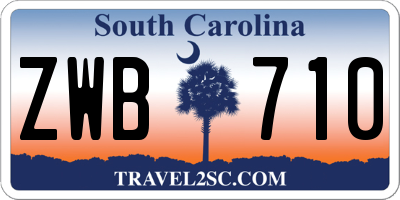 SC license plate ZWB710