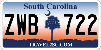 SC license plate ZWB722