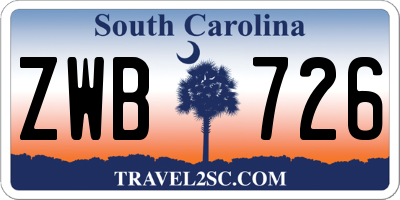 SC license plate ZWB726