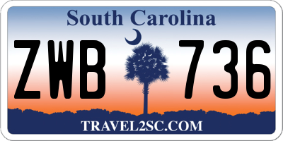 SC license plate ZWB736