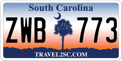 SC license plate ZWB773