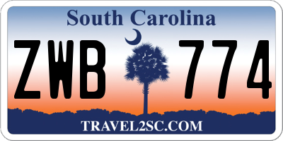SC license plate ZWB774