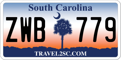 SC license plate ZWB779
