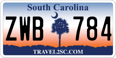 SC license plate ZWB784