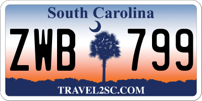SC license plate ZWB799