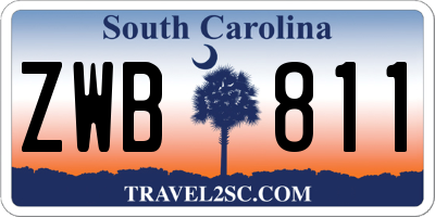 SC license plate ZWB811