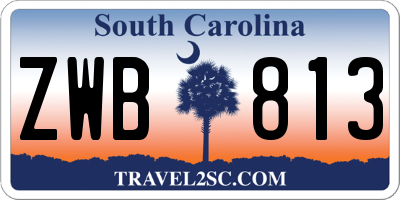 SC license plate ZWB813