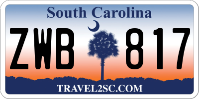 SC license plate ZWB817