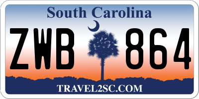 SC license plate ZWB864