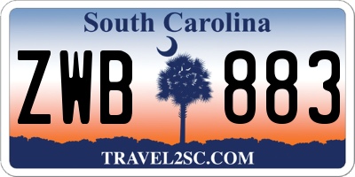 SC license plate ZWB883