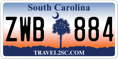 SC license plate ZWB884