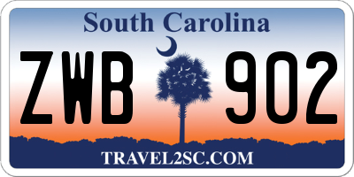SC license plate ZWB902