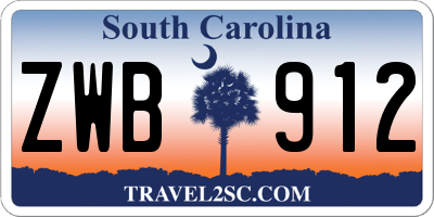 SC license plate ZWB912