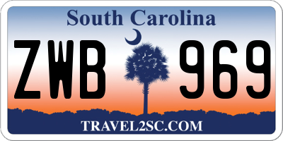 SC license plate ZWB969