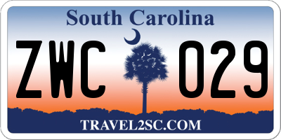 SC license plate ZWC029