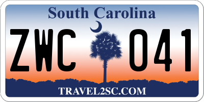 SC license plate ZWC041
