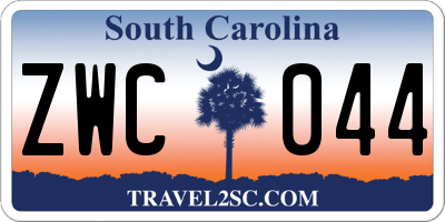SC license plate ZWC044