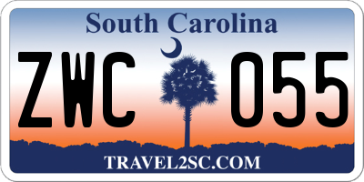SC license plate ZWC055