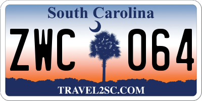 SC license plate ZWC064