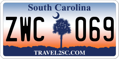 SC license plate ZWC069