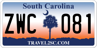 SC license plate ZWC081