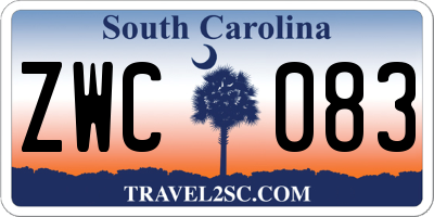 SC license plate ZWC083